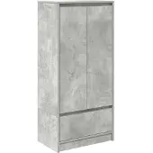 vidaXL Schrank mit Schublade Betongrau 55,5x34x119,5 cm Holzwerkstoff