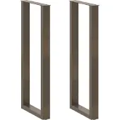 vidaXL Bartischbeine U-Form 2 Stk. Naturstahl 40x(110-111) cm Stahl