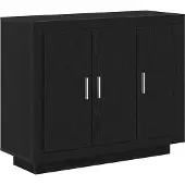 vidaXL Sideboard Schwarz Eichen-Optik 92 x 35 x 75 cm Holzwerkstoff