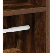 vidaXL Badezimmerschrank mit Rollenhalter Räuchereiche 20,5x22x90 cm