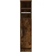 vidaXL Badezimmerschrank mit Rollenhalter Räuchereiche 20,5x22x90 cm