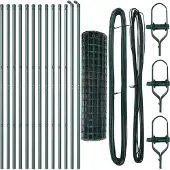 vidaXL Bodenmontierter Euro-Zaun 25 x 1,2 m PVC-beschichteter Stahl