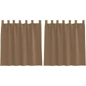 vidaXL Voile Vorhänge mit Schlaufen 2 Stk. Hellbraun 140x140 cm