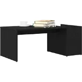 vidaXL Couchtisch Schwarz Eichen-Optik 90 x 45 x 35 cm Holzwerkstoff