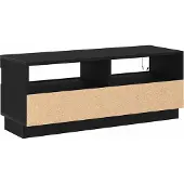 vidaXL TV-Schränk 100 x 35 x 40 cm Schwarz Eichen-Optik Holzwerkstoff