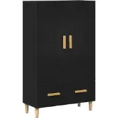 vidaXL Highboard Schwarz Eichen-Optik 70 x 31 x 115 cm Holzwerkstoff
