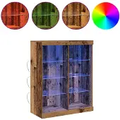 vidaXL LED-Sideboard Altholz 81 x 37 x 100 cm Holzwerkstoff