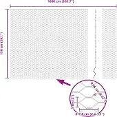 vidaXL Schweißgitterzaun 1,5 x 10 m Verzinkter Stahl Silber