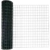 vidaXL Bodenmontierter Euro-Zaun 25 x 1 m PVC-beschichteter Stahl Grün
