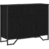 vidaXL Sideboard Schwarz Eichen-Optik 97 x 32,5 x 74,5 cm