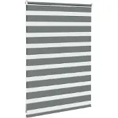 vidaXL Doppelrollo Dunkelgrau 100x100 cm Stoffbreite 95,9 cm Polyester