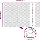 vidaXL Hexagonzaun Grün 1,5 x 10 m PVC