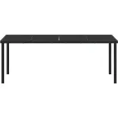 vidaXL Gartentisch Schwarz 200 x 80 x 73 cm Metall