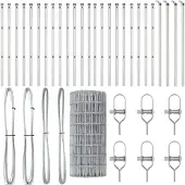 vidaXL Bodenmontierter Euro-Zaun 50 x 0,6 m Verzinkter Stahl Silber