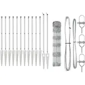 vidaXL Schweißdrahtzaun mit Spikes 50 x 0,8 m Verzinkter Stahl Silber