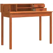 vidaXL Schreibtisch Wachsbraun 110 x 50 x 93 cm Massives Kiefernholz