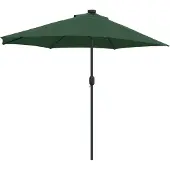 vidaXL Garten-Sonnenschirm Grün 294 x 150 x 224 cm Polyester und Stahl