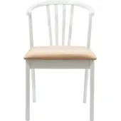 vidaXL Esszimmerstuhl 2 stk. Solides Gummiholz Weiß und Braun