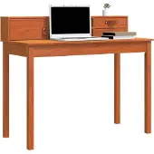 vidaXL Schreibtisch Wachsbraun 110 x 50 x 93 cm Massives Kiefernholz