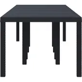 vidaXL Gartentisch Anthrazit 300 x 100 x 73 cm Poly-Rattan