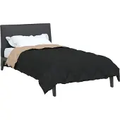 vidaXL Ganzjahresbettdecke 135 x 220 cm 300 g/m² Schwarz und Taupe