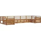 vidaXL Outdoor-Sofagarnitur 7 Stk. Natur Massivholz Akazie
