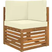 vidaXL Outdoor-Sofagarnitur 5 stk. Natur und Creme