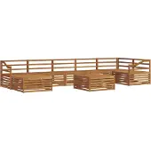 vidaXL Outdoor-Sofagarnitur 8 stk. Natur