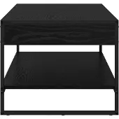 vidaXL Couchtisch Schwarz Eichen-Optik 80 x 50 x 40 cm Holzwerkstoff
