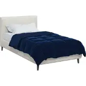 vidaXL Sommerdecke Gepolstert Dunkelblau 155 x 220 cm Mikrofaser