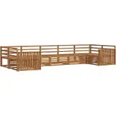 vidaXL Outdoor-Sofagarnitur 7 pcs Natur