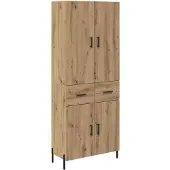 vidaXL Highboard Artisan-Eiche 69,5 x 34 x 180 cm Holzwerkstoff