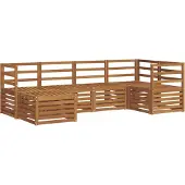 vidaXL Outdoor-Sofagarnitur 6 stk. Natur Polyester