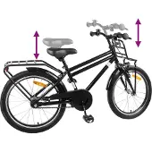 vidaXL Kinderfahrrad 20 Zoll für 6-11 Jahre alt Schwarz