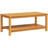 vidaXL Beistelltisch Öl-Natur 110 x 55 x 45 cm Massivholz Akazie