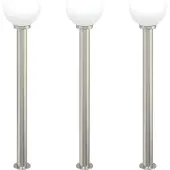 vidaXL Pollerleuchten 3 Stk. 120 cm Edelstahl IP44