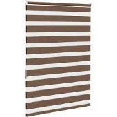 vidaXL Doppelrollo Braun 110x150 cm Stoffbreite 105,9 cm Polyester