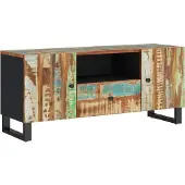 vidaXL TV-Schrank 105x33,5x46 cm Altholz Massiv & Holzwerkstoff