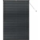 vidaXL Balkenjalousien Schwarz 175 x 110 cm Aluminium