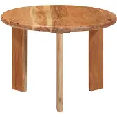 vidaXL Nesting-Couchtische 3 stk. Braun Ø 54 x 40 cm Massivholz Akazie