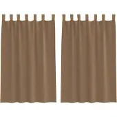 vidaXL Voile Vorhänge mit Schlaufen 2 Stk. Hellbraun 140x175 cm