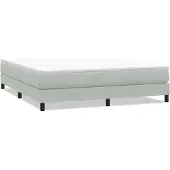 vidaXL Boxspringbett ohne Matratze Hellgrau 180x220 cm Samt