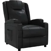 vidaXL Relaxsessel Schwarz Kunstleder