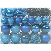 vidaXL Weihnachtskugel-Set 61 stk. 150 LEDs Warmes Weiß Ø 6 cm