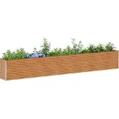 vidaXL Hochbeet Hellbraun 485 x 50 x 68 cm Verzinkter Stahl