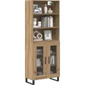 vidaXL Highboard 2 Stk. Artisan-Eiche 69,5 x 34 x 180 cm