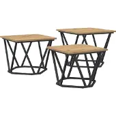 vidaXL Couchtisch 3 stk. Artisan-Eiche 50 x 50 x 40 cm