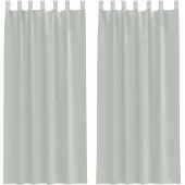 vidaXL Voile Vorhänge mit Schlaufen 2 Stk. Hellgrau 140x245 cm