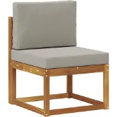 vidaXL Outdoor-Sofagarnitur mit Kissen 8 pcs Natürlich und Hellgrau