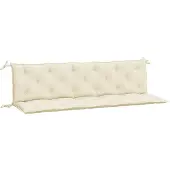 vidaXL Gartenbank-Auflagen 2 Stk. Cremeweiß 180x50x7 cm Oxford-Gewebe